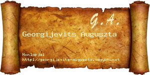 Georgijevits Auguszta névjegykártya