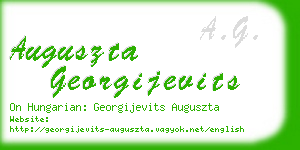 auguszta georgijevits business card